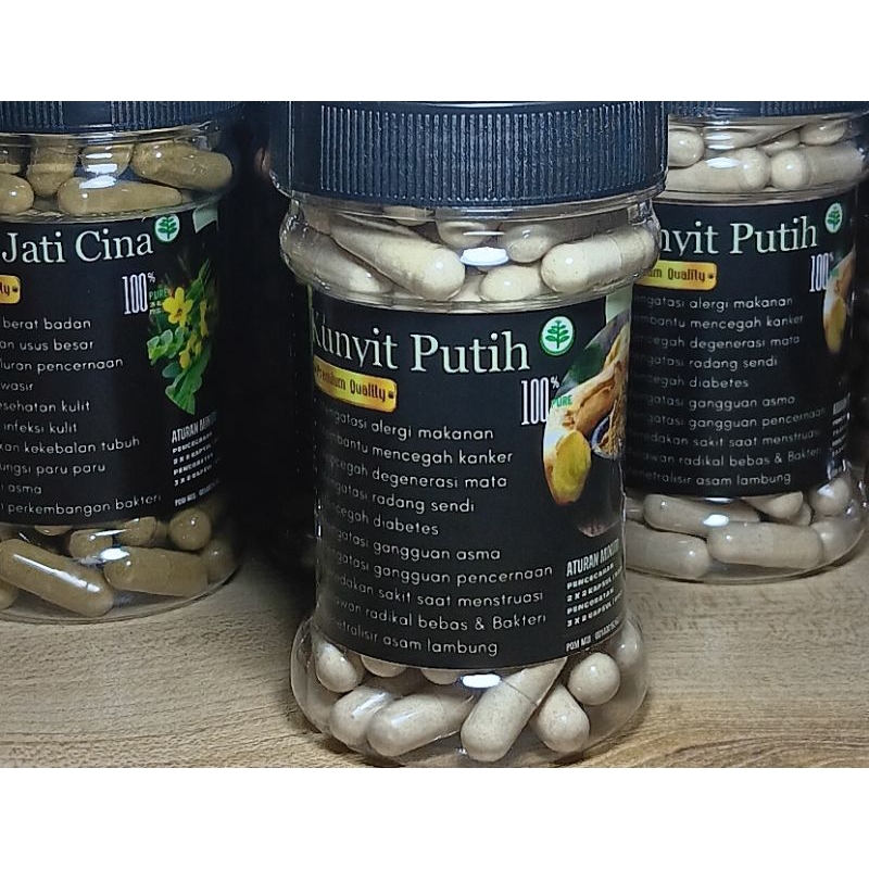 

KUNYIT PUTIH Serbuk Kapsul Murni Asli Berkhasiat Obat Herbal Suplemen Kesehatan