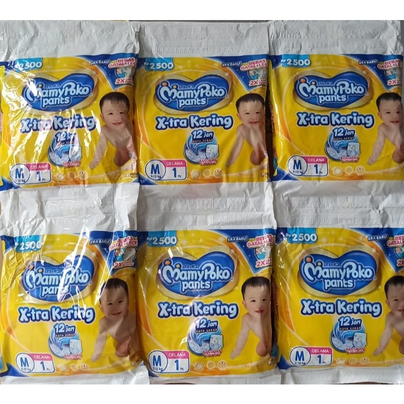 Isi 20 Pcs/Pack Mamypoko Pants Popok Celana Renceng Xtra Kering Ukuran S/M/L/XL/XXL