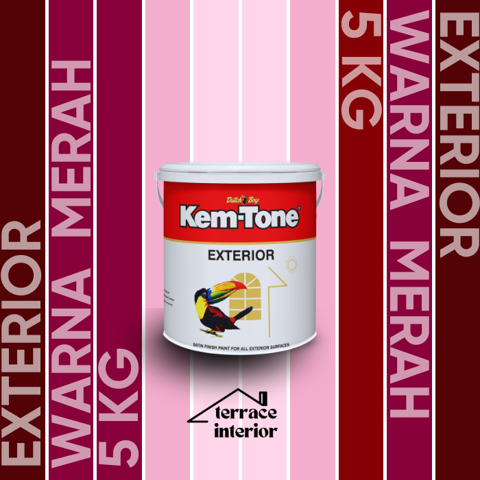 Cat Tembok Kemtone Exterior Warna Merah 5 Kg