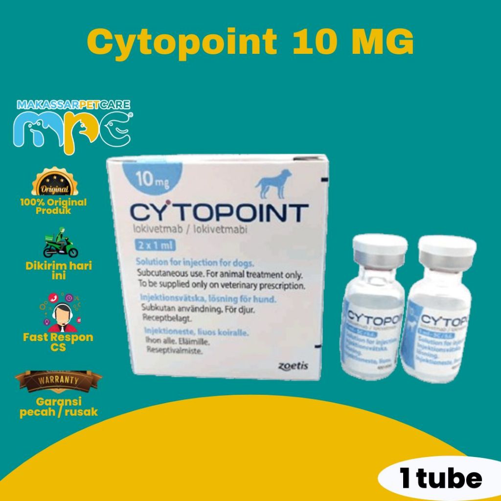 CYTOPOINT 10MG obat gatal pada anjing /dog Alergi cytopoint