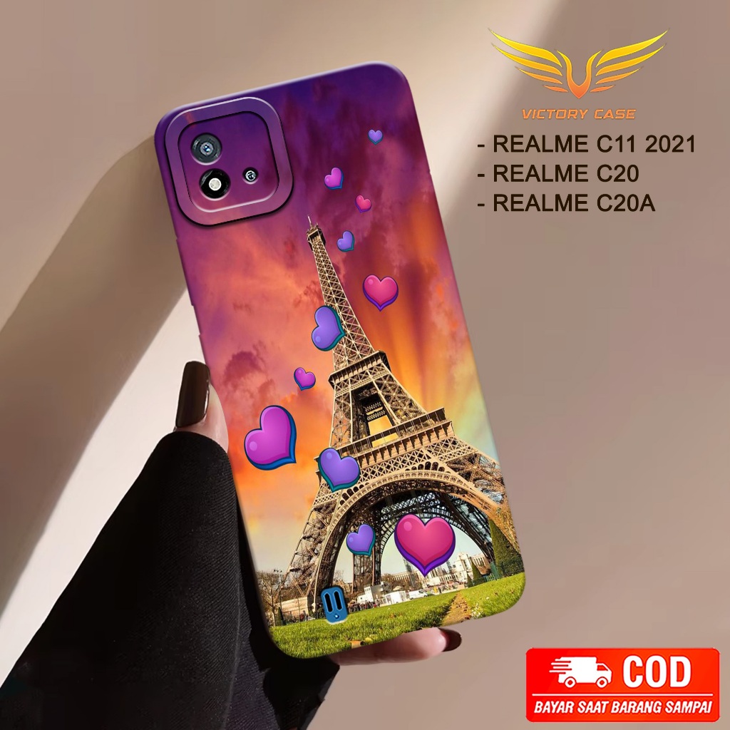 New Paris Case - Softcase Realme C11 2021 / C20 / C20A - Terbaru - Case Hp Realme C20 / C20A - Casin