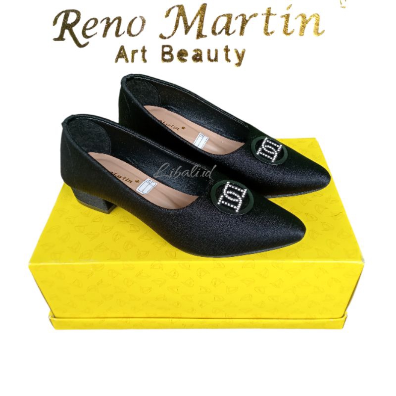 Sepatu balet wanita hitam satin hak tahu 3cm sepatu flatshoes wanita kasual  kerja kuliah kantoran t