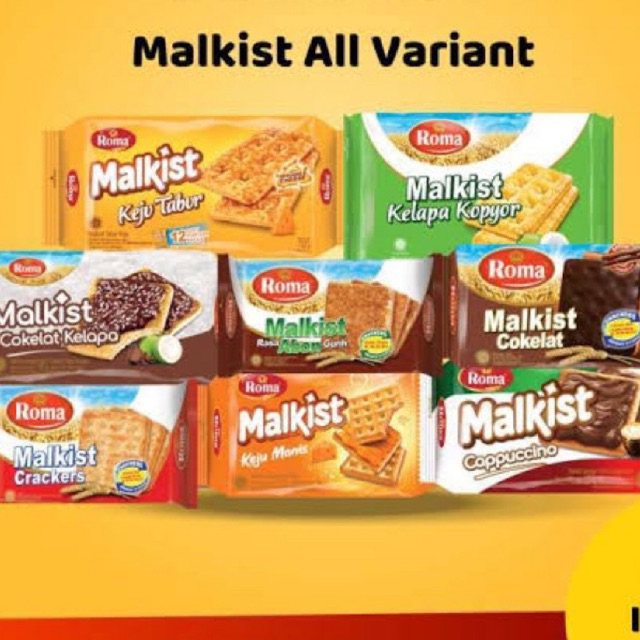 

BISKUIT ROMA MALKIST CRACKERS 90 GRAM 105 GRAM - ALL VARIAN BISCUIT ROMA MALKIST SG