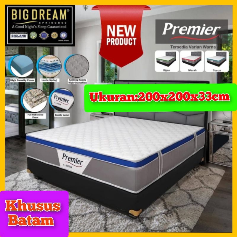 Kasur Spring Bed Saja Ukuran 200x200x33cm Bigdream Premier(KHUSUS BATAM)
