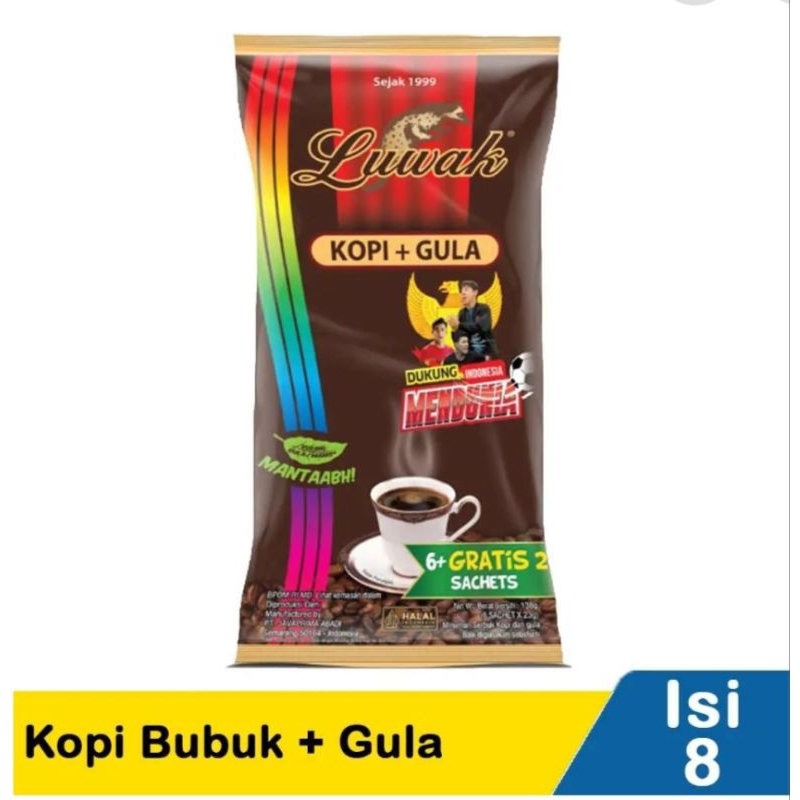 

Luwak Kopi Bubuk + Gula (6+2) 138gram