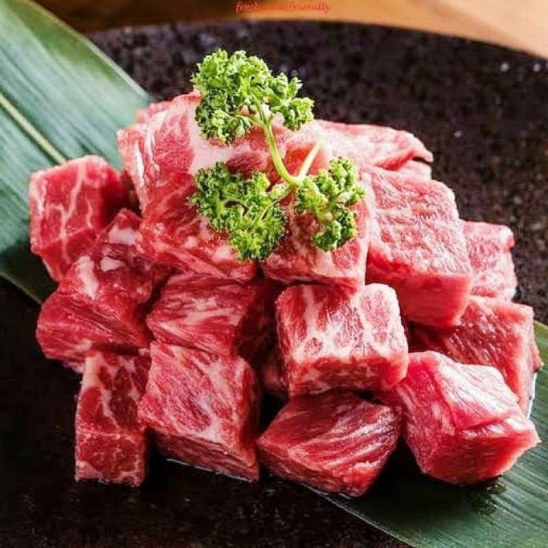 

Saikoro Beef Steak Wagyu Kotak Grade A 500gr Premium Australia, Daging Segar dan Fresh, Import 100% Halal