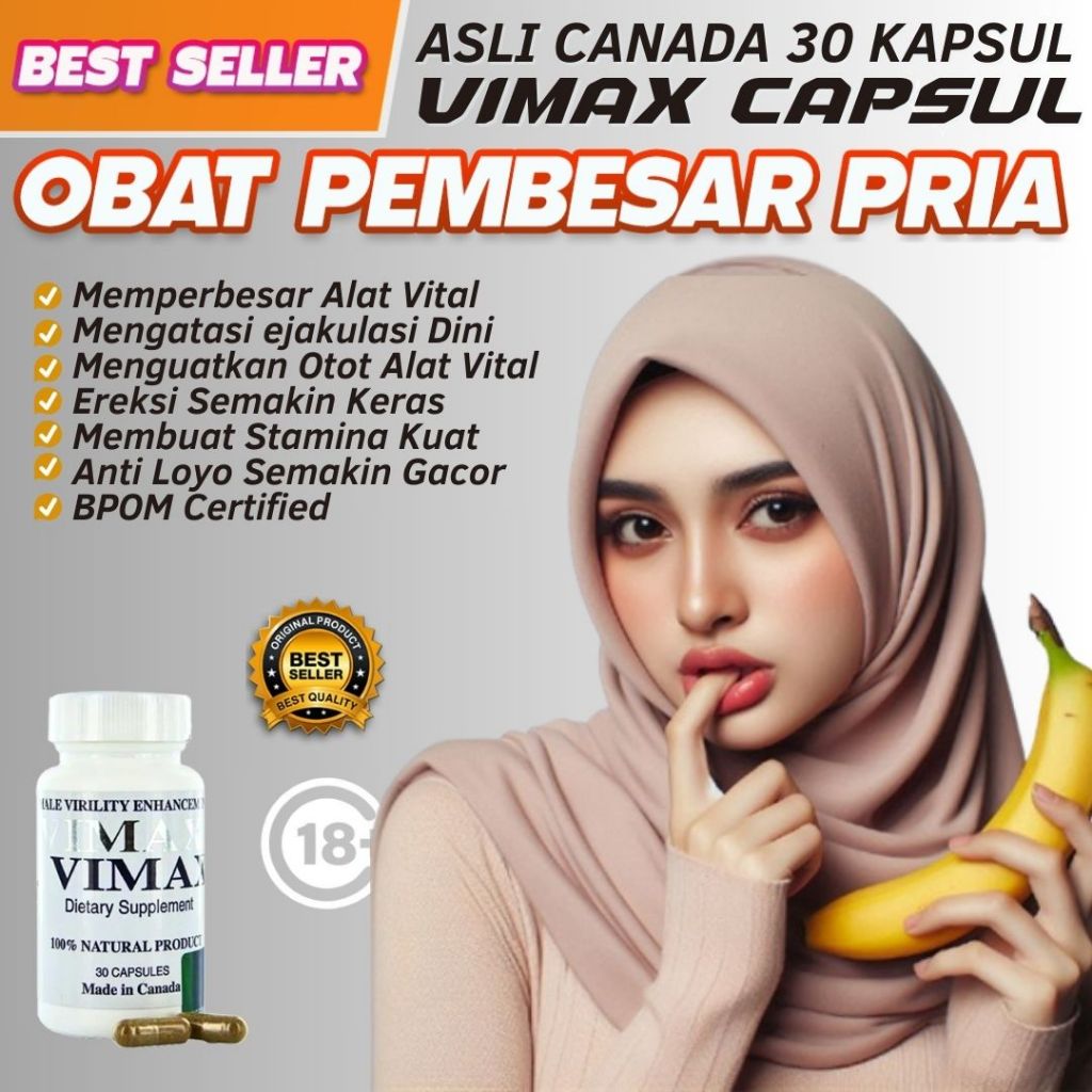[ COD ] VIMAX CANADA 30 KAPSUL ASLI ORIGINAL 100% BPOM PEMBESARPENNIS PERMANEN KUAT KERAS TAHAN LAMA
