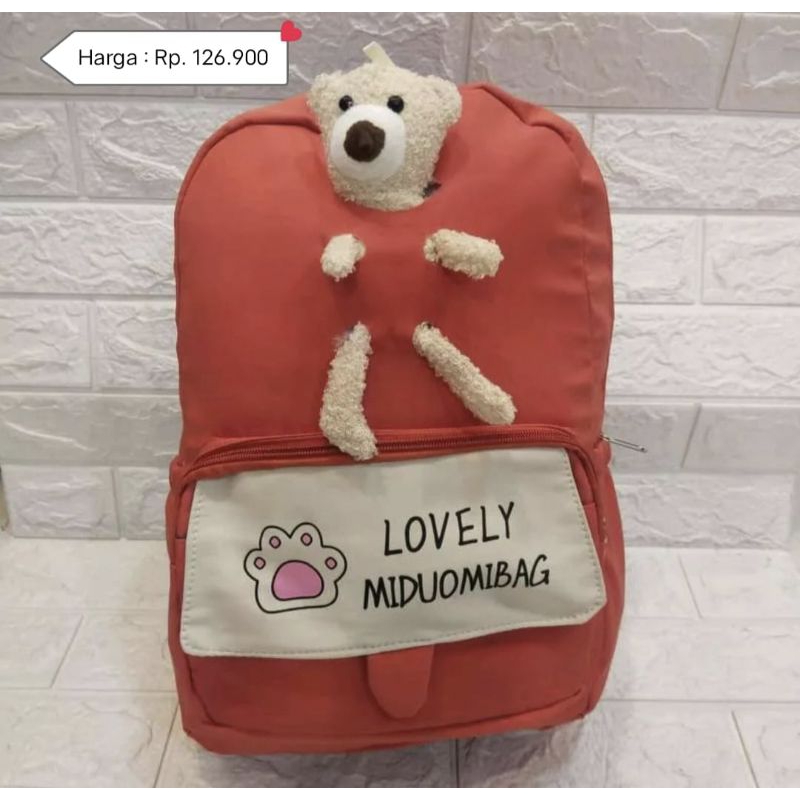 TAS, TAS RANSEL KOREA, TAS RANSEL IMPORT, TAS RANSEL WANITA, TAS SEKOLAH, TAS  RANSEL BONEKA, TAS SE