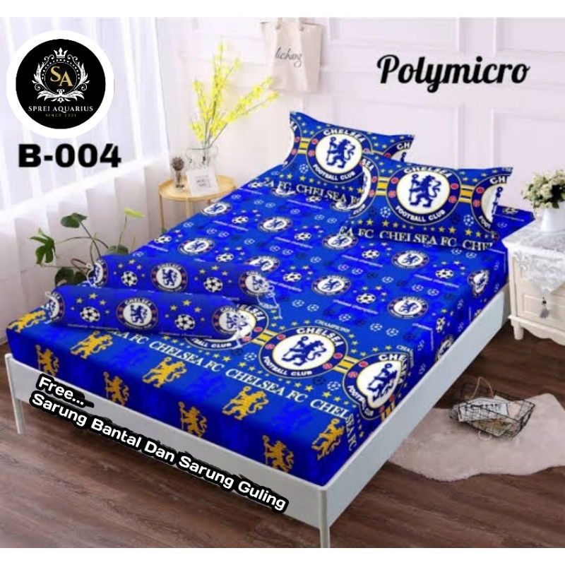[bisa bayar ditempat] Sprei motif bola | Chelsea blue| sprei No1 ukuran 180x200
