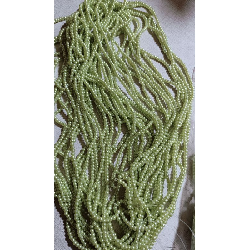 Payet mutiara sintesis 3mm mutiara berat 3 mm mutiara renteng 3mm