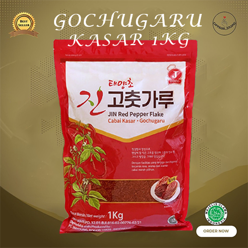 

Gochugaru Jin Red Pepper Flake/Cabe Kasar 1kg
