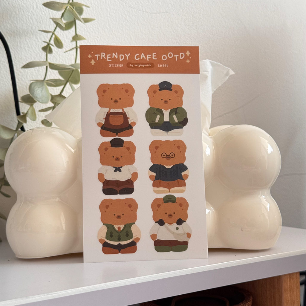 

notgingerish - Trendy Cafe OOTD Sticker Sheet