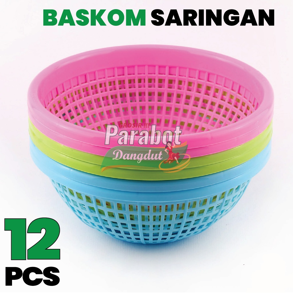 12 PCS - Wakul Cindy - Wakul Mini Wakul Nasi Lusinan Murah Baskom Saringan Bulat Twister OCEAN N0.10