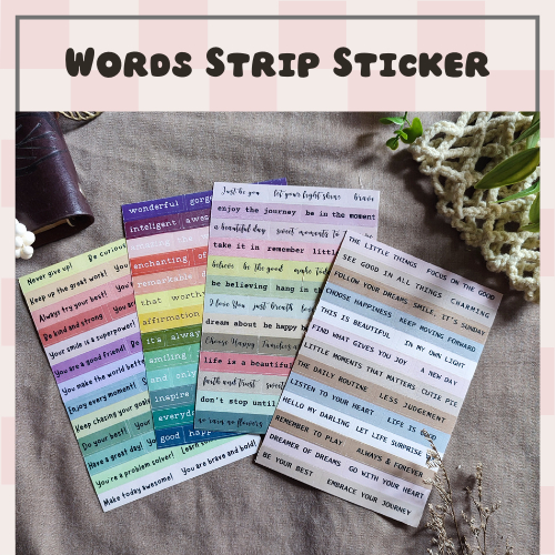 

[pt. 2] Word Strips Stickers / stiker kata-kata / stiker quotes / stiker motivasi