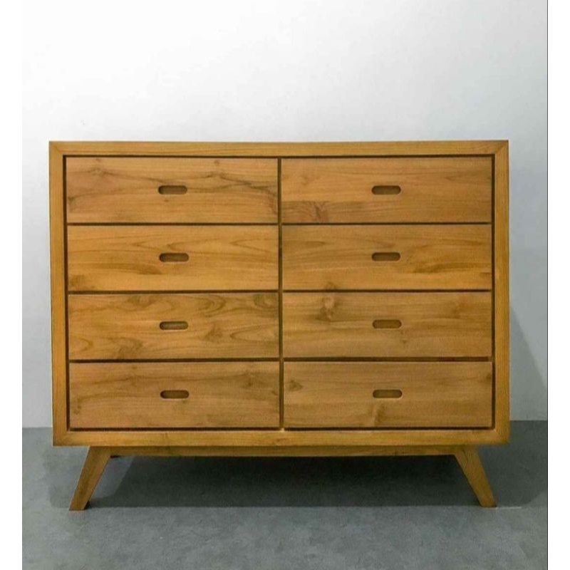 drawer. nakas laci besar. lemari laci kayu jati perhutani