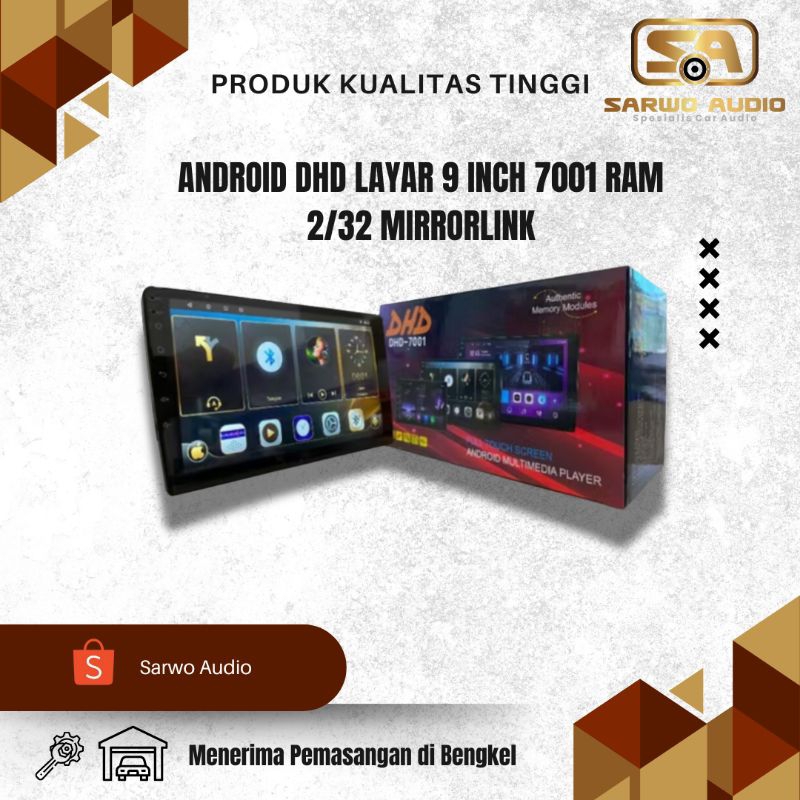 [Titipan] Android DHD Layar 9 Inch 7001 Ram 2/32 Mirrorlink