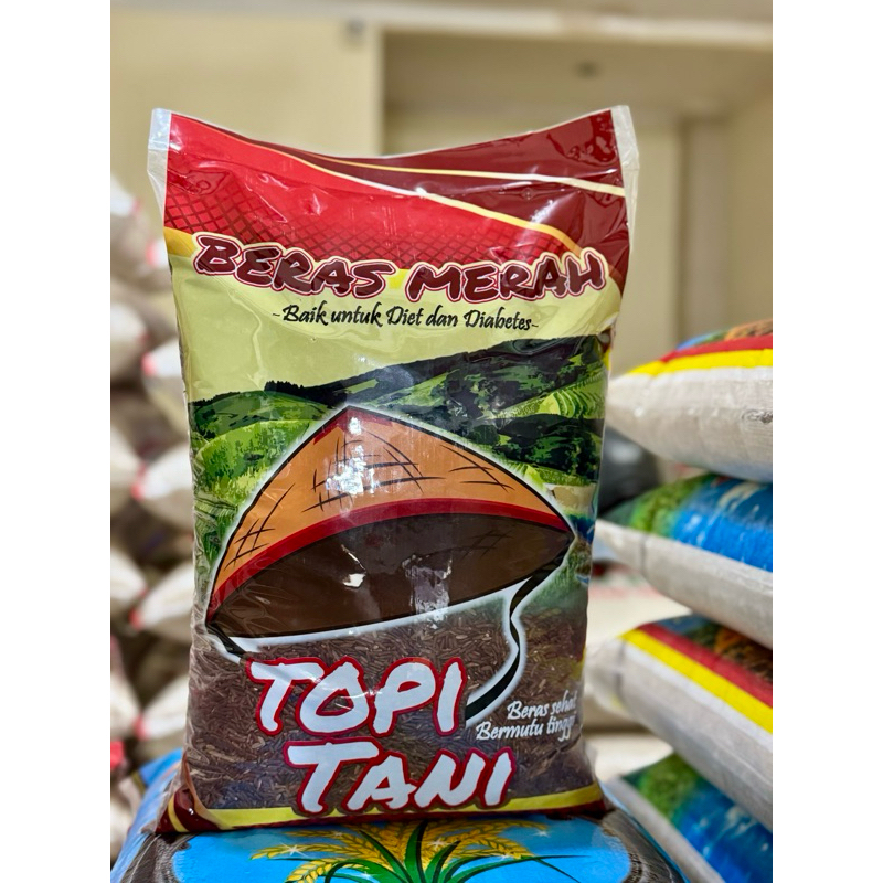 

Beras merah cap topi tani 5kg