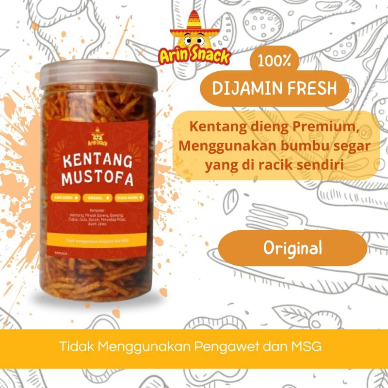 

Arin Snack - Kentang Mustofa 1000 ml | Cemilan Kentang Kering Renyah & Gurih