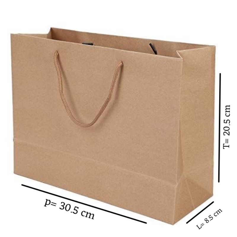 

PAPER BAG KRAFT COKLAT/TAS SOVENIR/TAS BAJU/ TAS KERUDUNG/ TAS OLEH-OLEH (ISI 10 PCS)