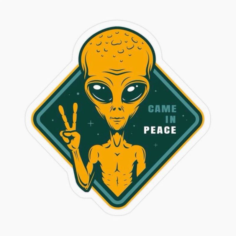 

stiker 3MM gambar alien merk simplewire ukuran 3mm isi 2pcs