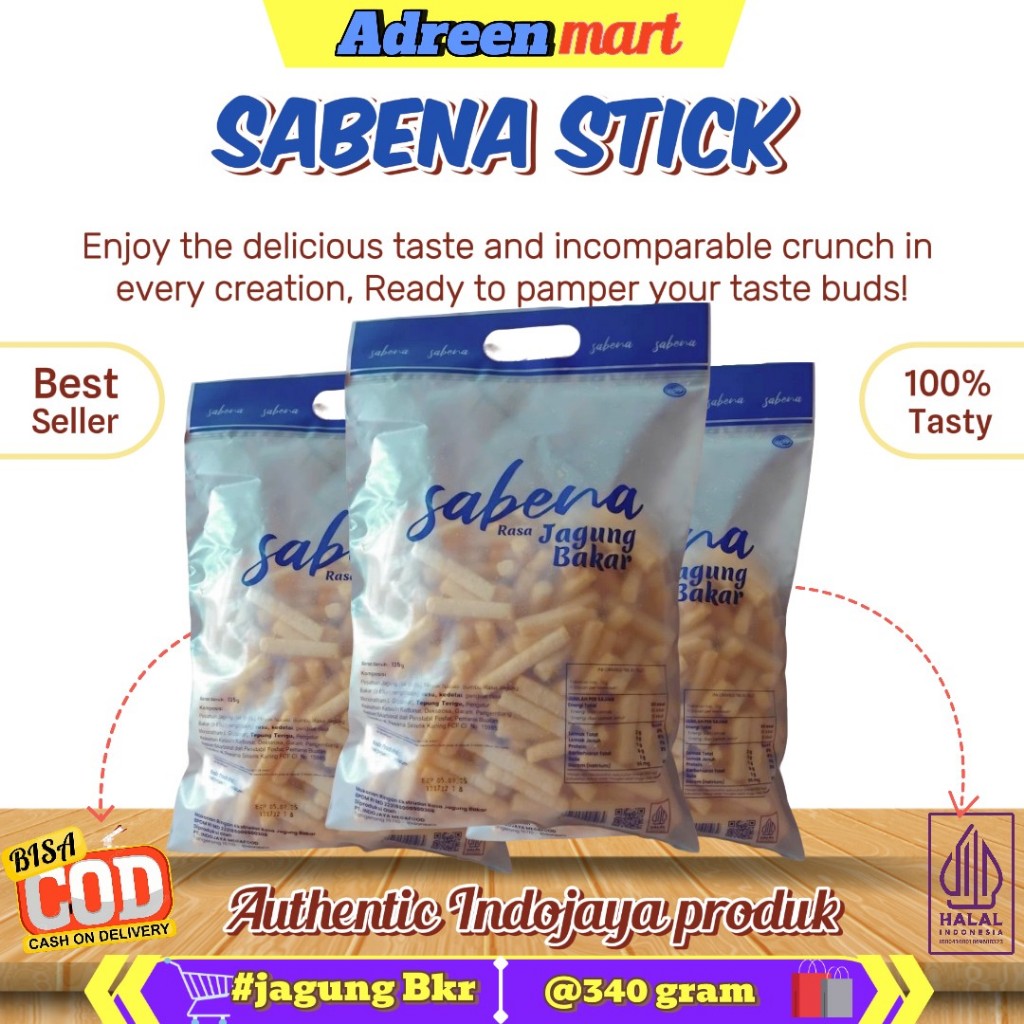 

100% BEST SELLER SNACK SABENA RASA JAGUNG BAKAR ( Stick Makanan Ringan )