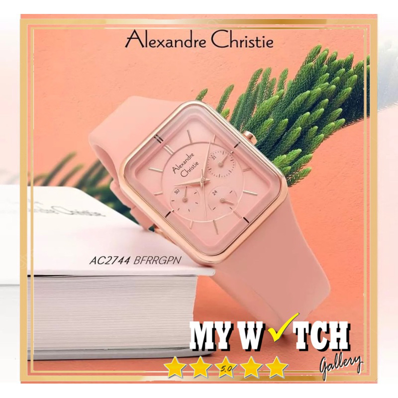 ORIGINAL ALEXANDER CHRISTIE Wanita AC 2744 Rubber Jam Tangan Wanita Alexandre Christie 2744