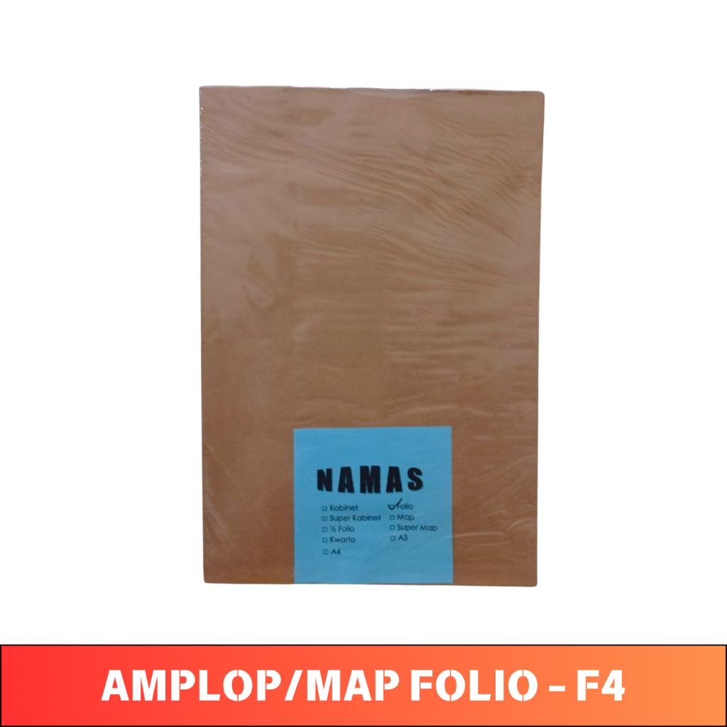 

Amplop Cokelat Map Coklat Untuk Kertas Folio F4 100 Lembar - NAMAS