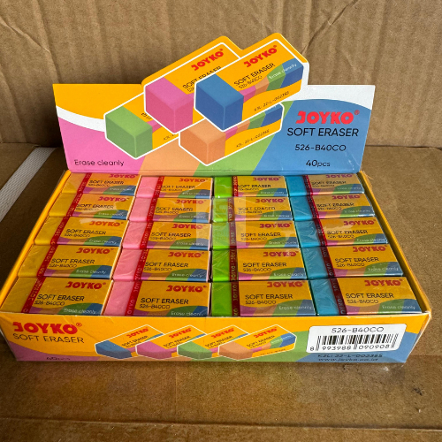 

(1 KOTAK / 40 PCS) Eraser Penghapus Joyko 526-B40CO