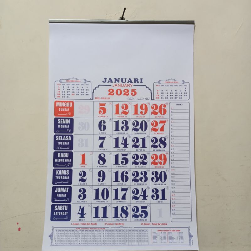 

Kalender kk kecil 2025