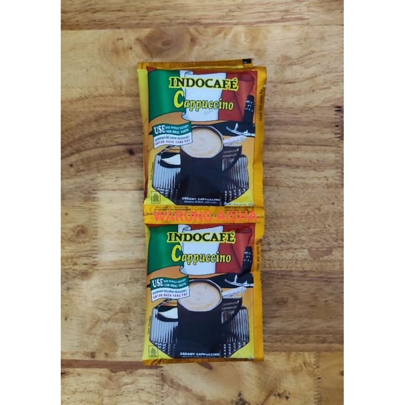 

Kopi Instan Indocafe Cappucino 25 gr per renteng isi 10 pcs