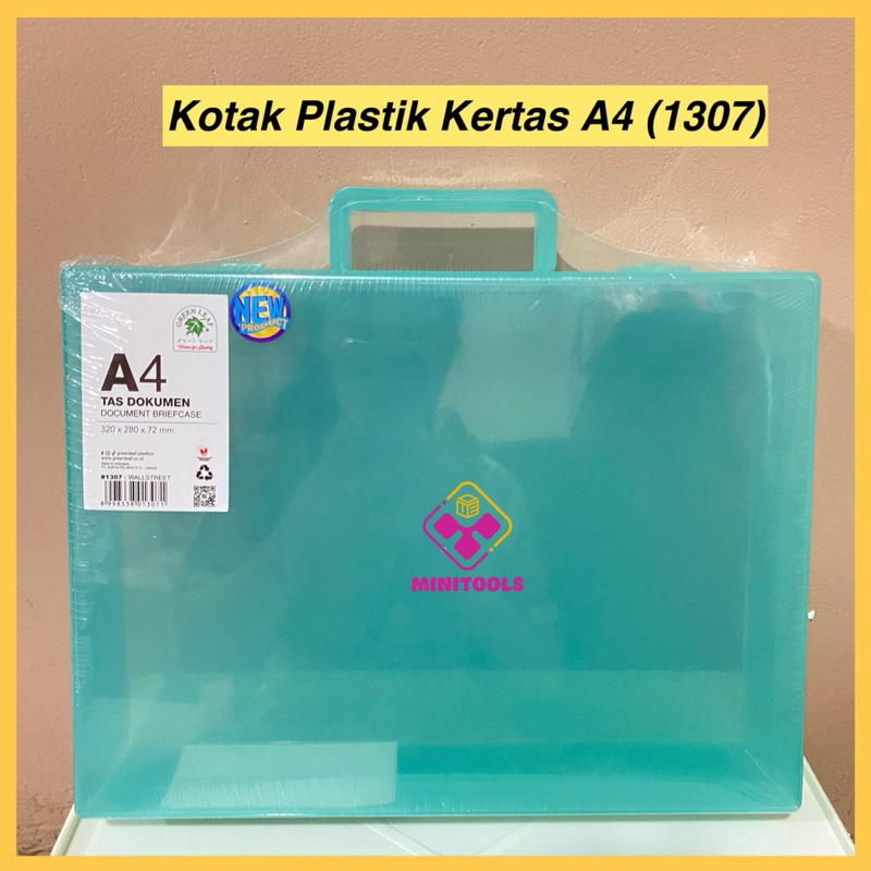 

HJK Kotak Dokumen A4 Warna / Kotak Plastik untuk Kertas A4 Green Leaf 1307