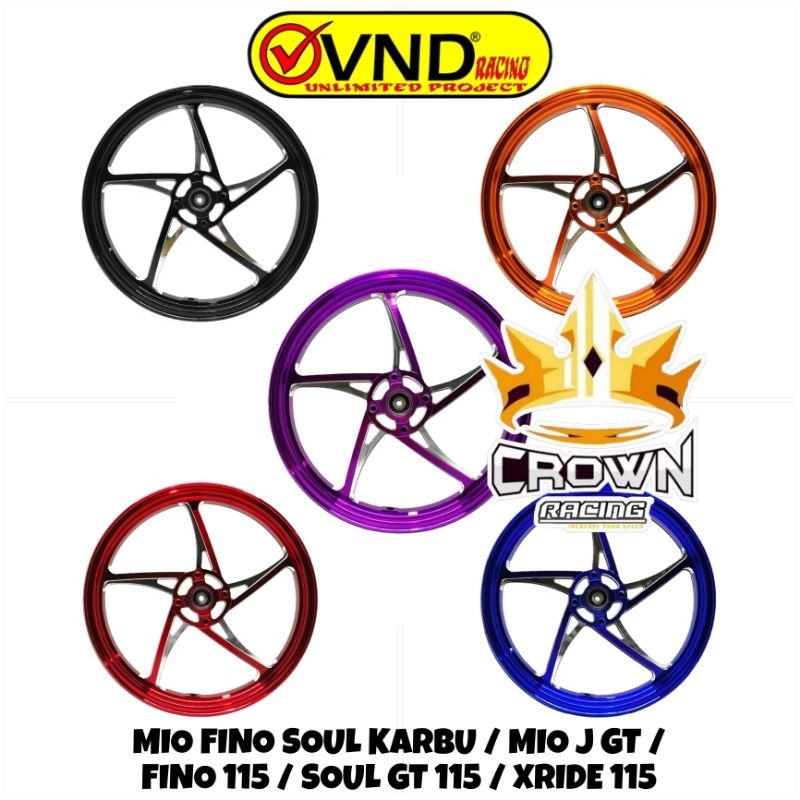 Velg VND KZR Yamaha Mio Fino Soul Karbu Mio J GT / Fino 115 / Soul GT / 115 / Xride