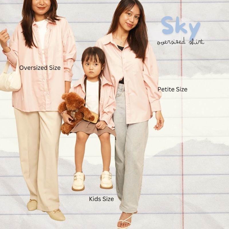 Dear, Eden | Sky Oversized | Kemeja Oversized | Kemeja ibu anak