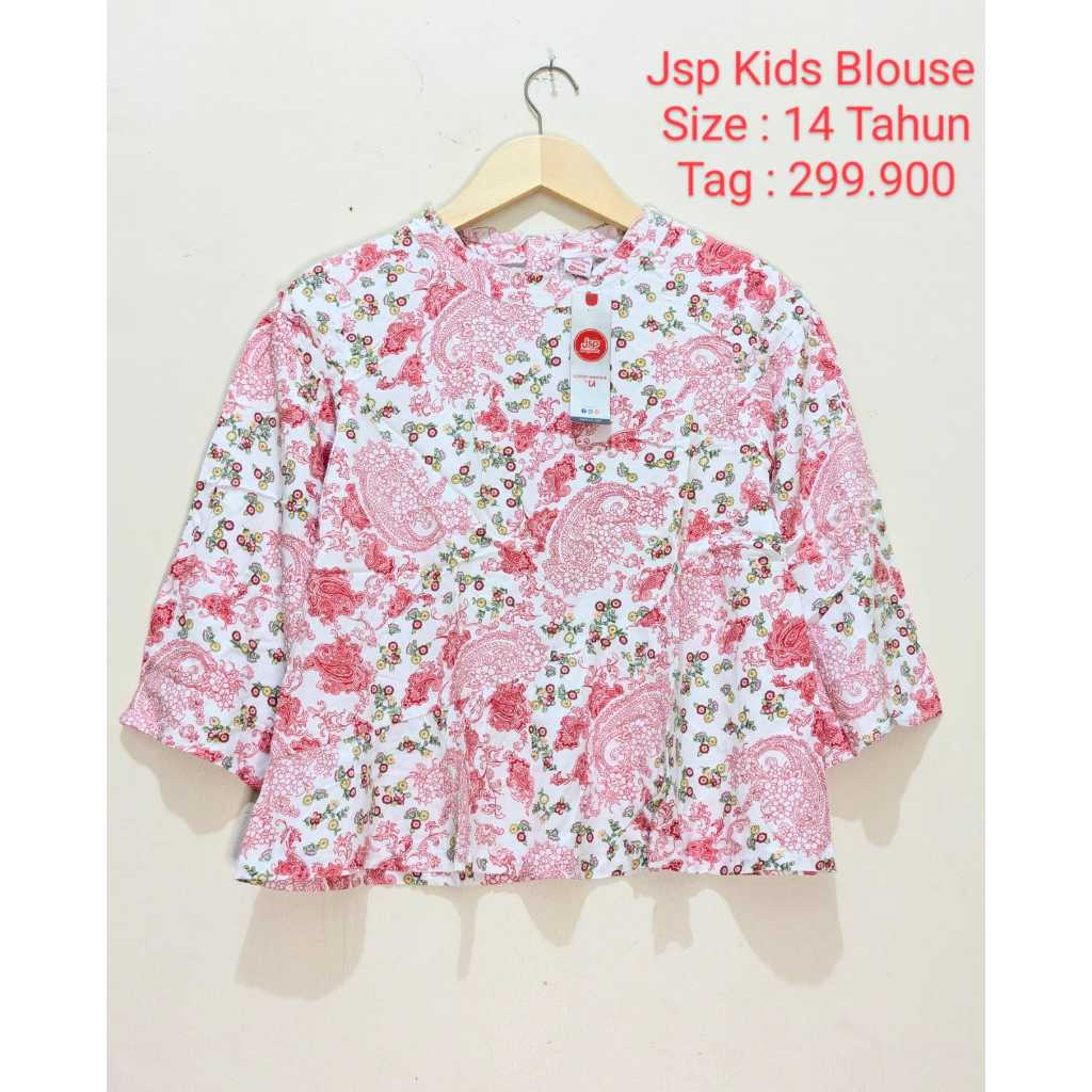 Jsp Kids Blouse Pakaian Anak  Perempuan Motif Bunga Bunga Original