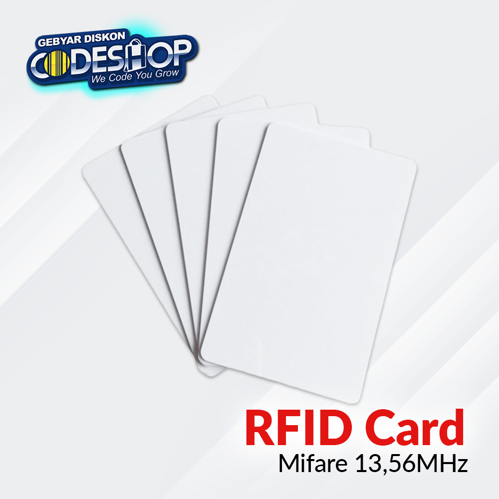 

Kartu ID Card RFID Mifare 13.56 MHz 1K Absensi Karyawan Akses Parkir Pintu Hotel PVC Polos