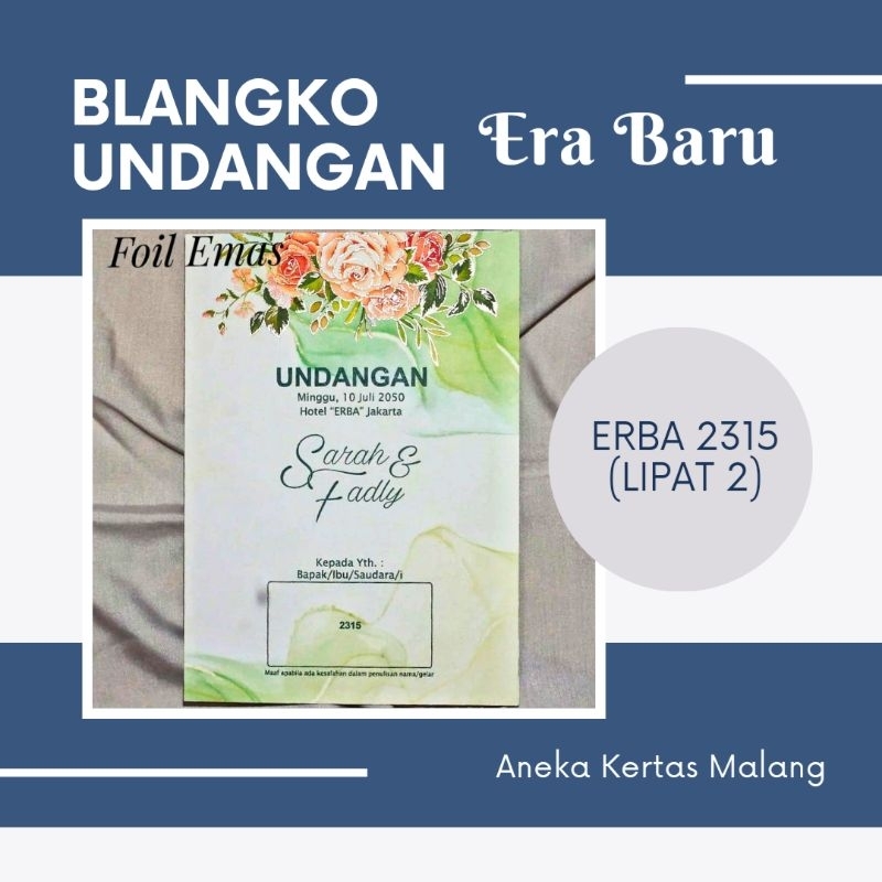 Blangko Undangan Erba 2315 (Cek Deskripsi)