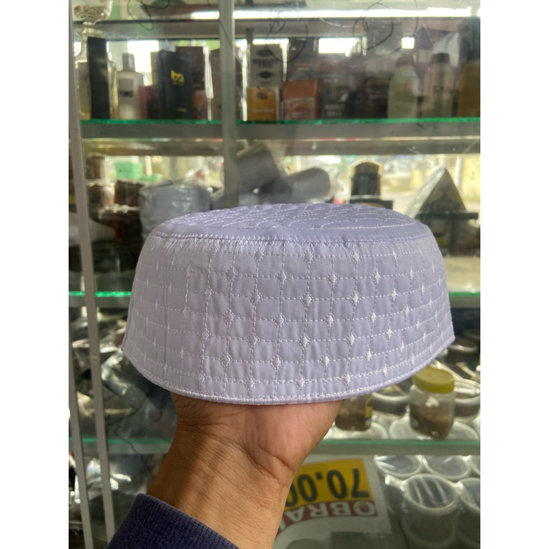 kopiah putih/kopiah haji/kopiah putih motiv baru