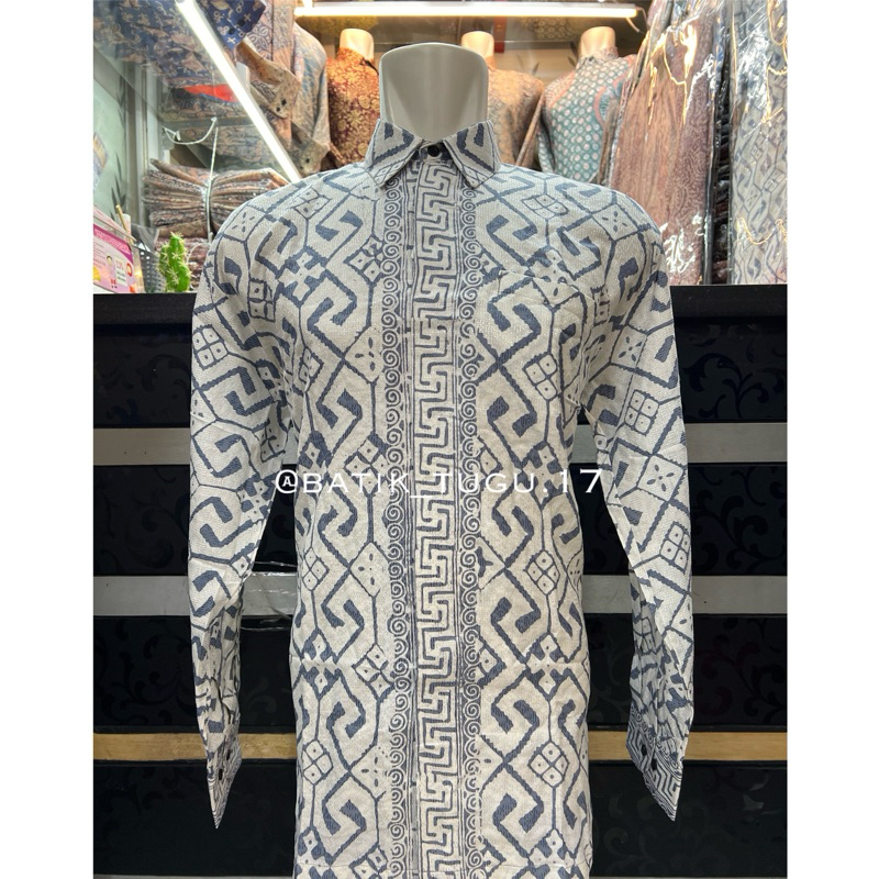 atasan batik dobby ATBM CAP Cirebon,,batik Trusmi lengan panjang