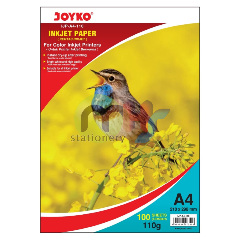 

Inkjet Paper Kertas Inkjet Joyko IJP-A4-110 100 Sheets Lembar
