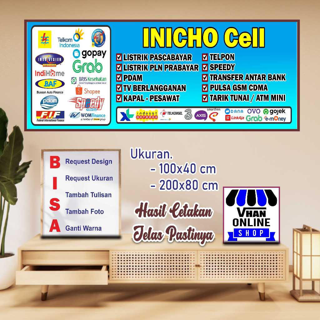 Cetak Spanduk Banner Keren Jualan Pulsa Atau Paket Data