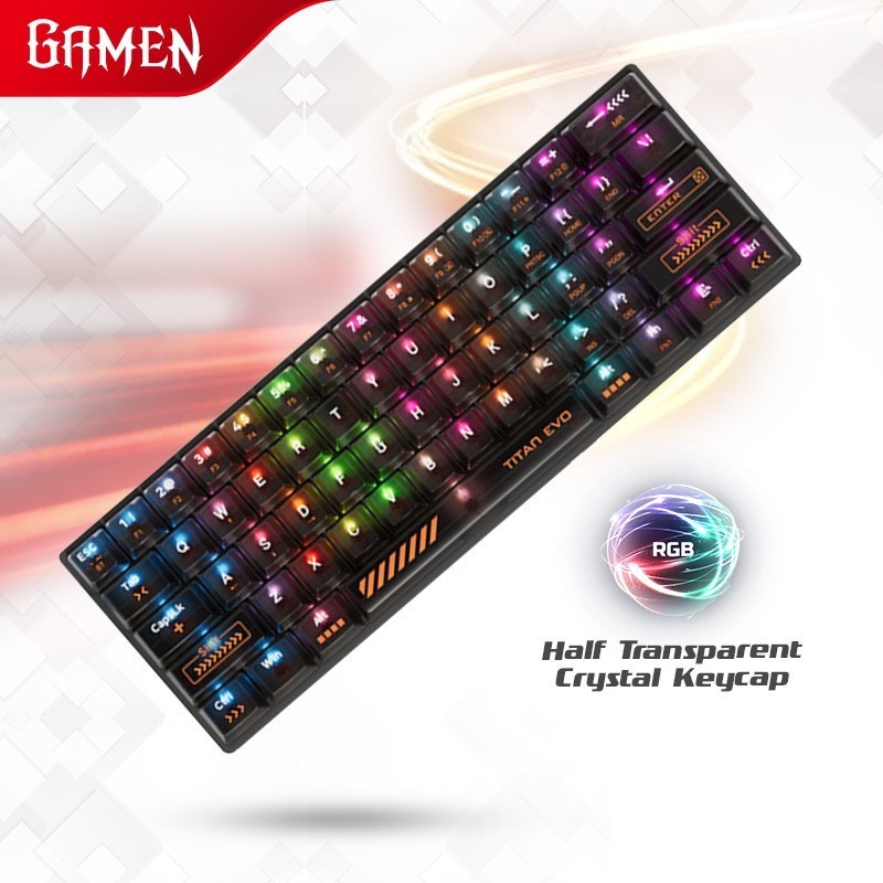 GAMEN Titan Evo Mechanical Keyboard RGB Light Wireless red swtich