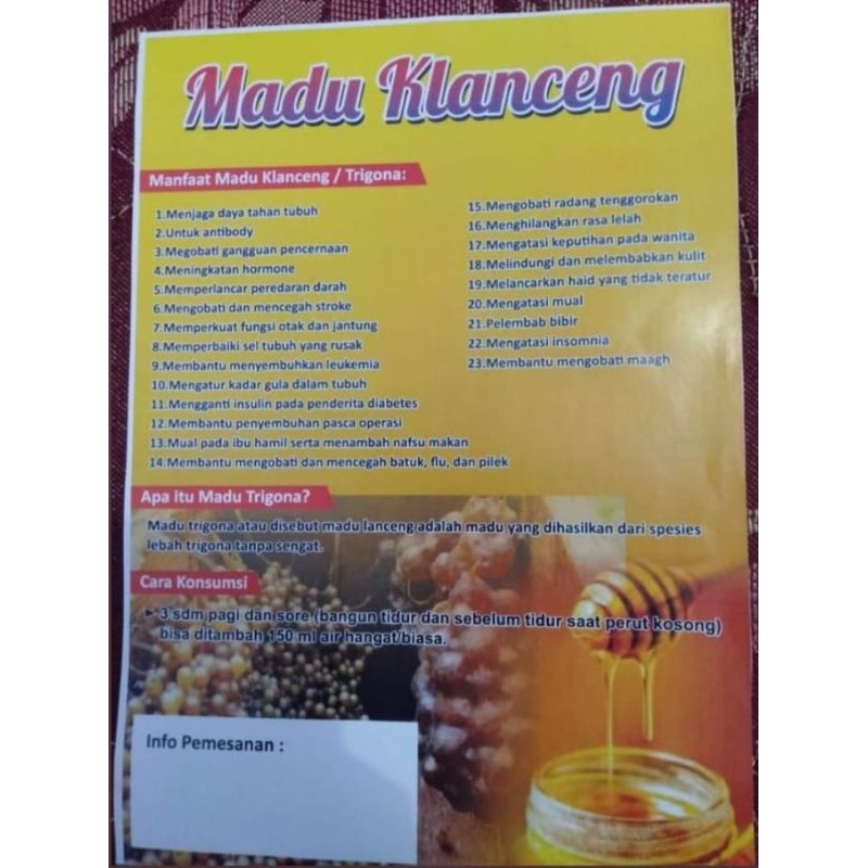

madu asli klanceng 100%(1kg)