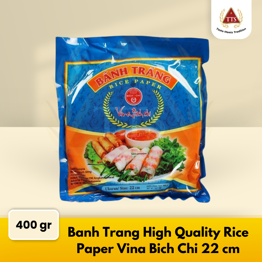 

Banh Trang High Quality Rice Paper Vina Bich Chi 22cm 400g - Halal