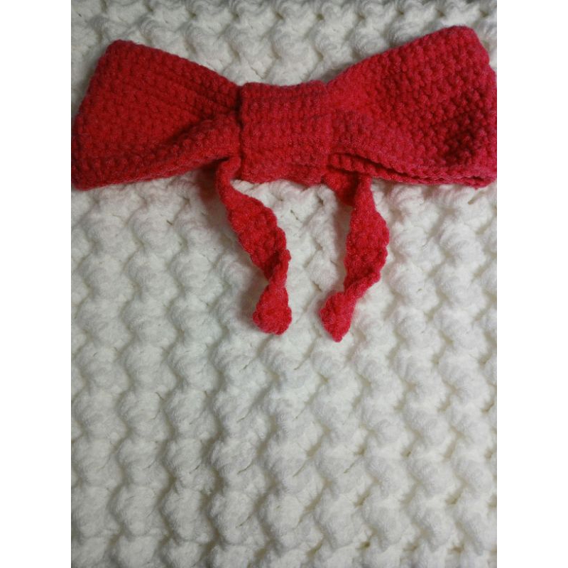 Selimut_Selimut Rajut_Selimut Rajut Bayi_White, Barbie Pink Ribbon