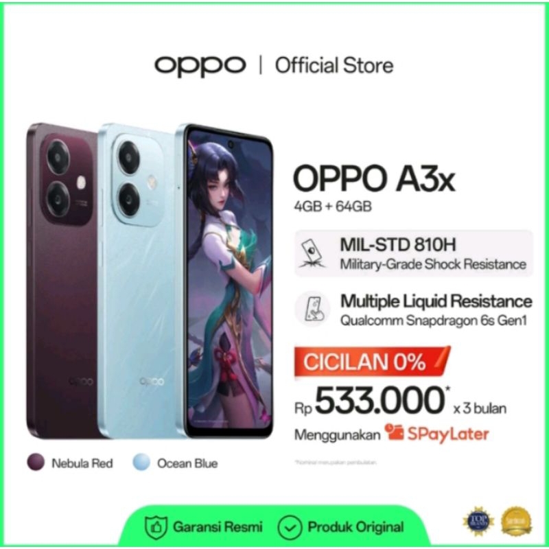 Hp Oppo A3X Ram 4/64GB