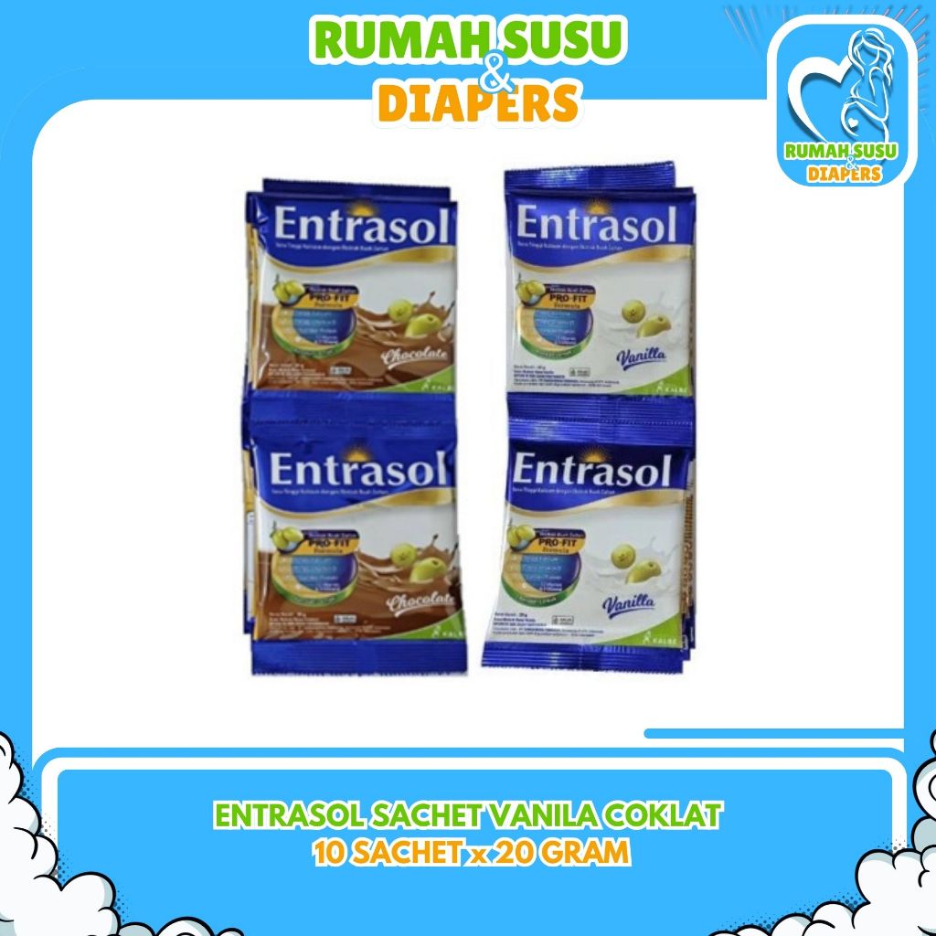 

ENTRASOL SACHET VANILA COKLAT 10 SACHET x 20 GRAM