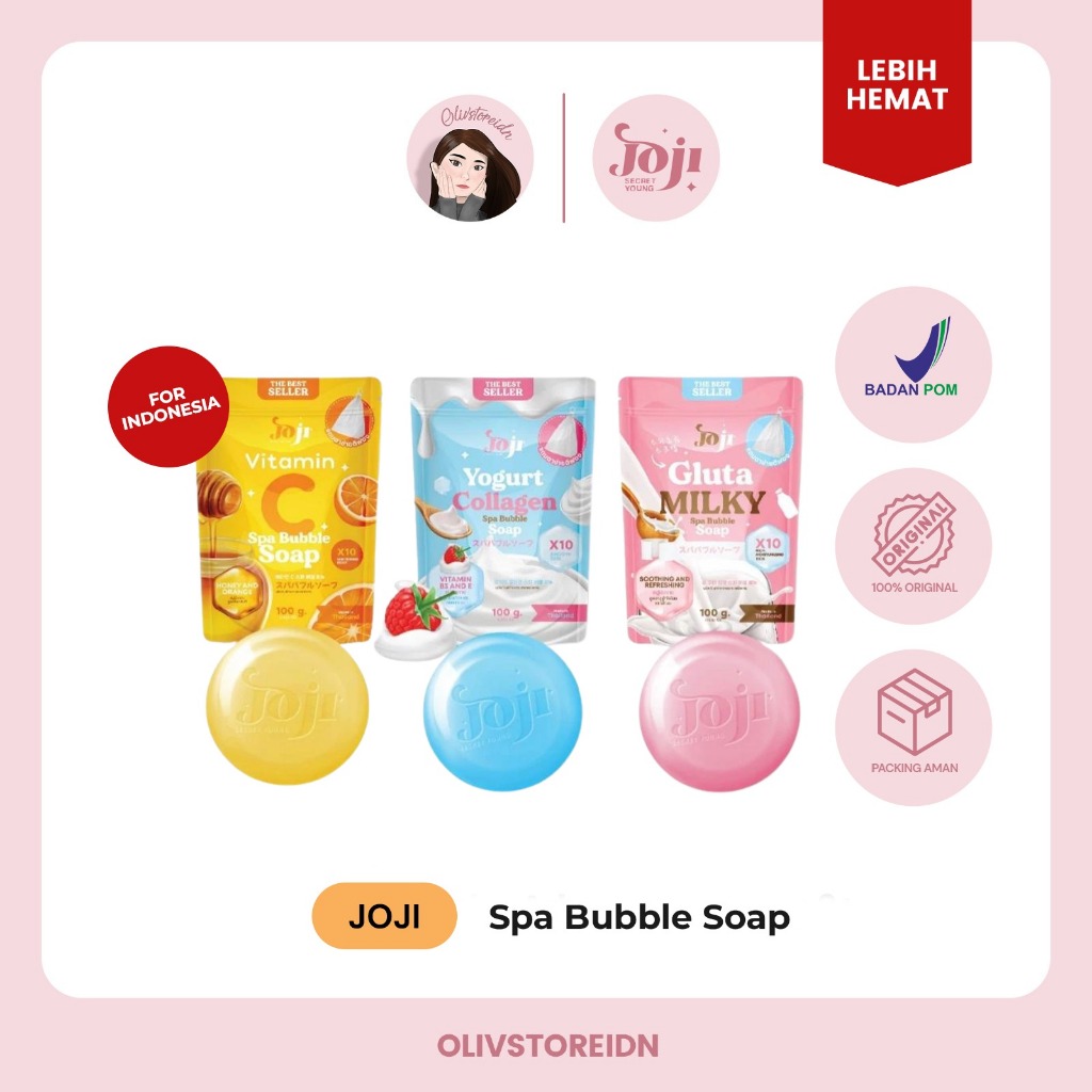 JOJI Secret Young Spa Bubble Soap 100g / Sabun / Sabun Mandi Joji / Sabun Collagen / Whitening Soap