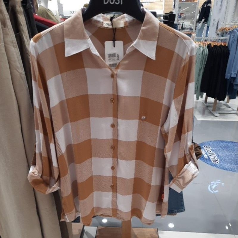 kemeja Atasan wanita kotak2 warna2 pastel by Dust MATAHARI