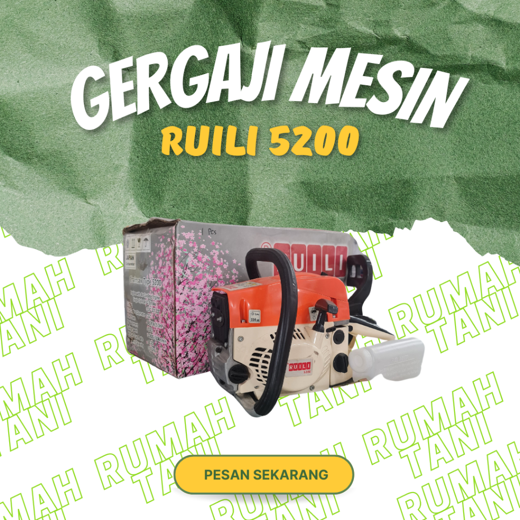 gergaji mesin pemotong kayu ruili 5200 chainsaw