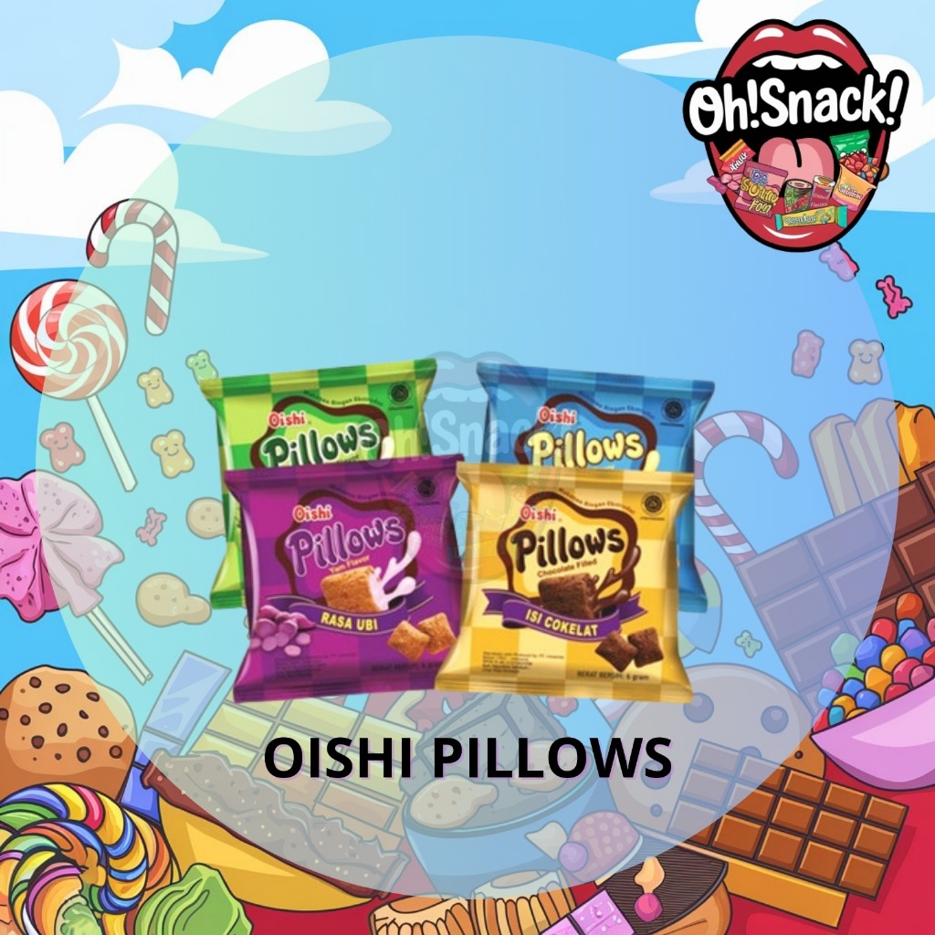 

Oishi Pillows Snack Aneka Rasa Renceng Isi 10 Pcs Eceran 1000